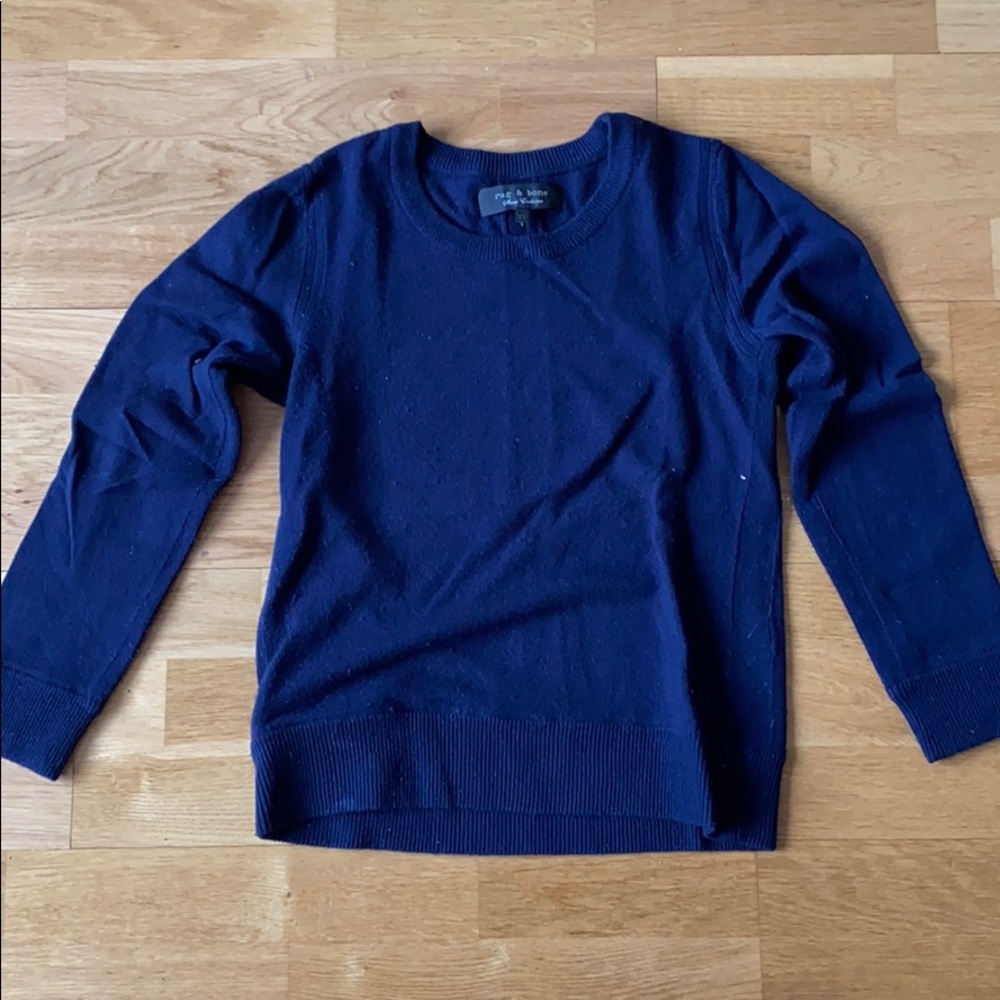 rag & bone store exclusive xs navy crew sweater